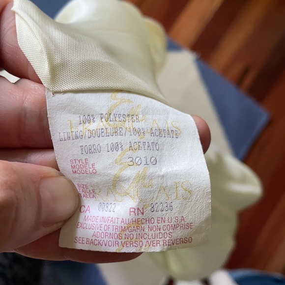 90s Vintage White Formal Strapless Dress Size 6 - Picture 6 of 14